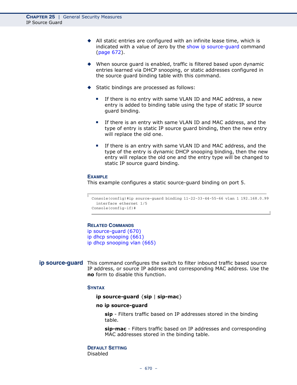 Ip source-guard | Microsens MS453490M Management Guide User Manual | Page 670 / 984