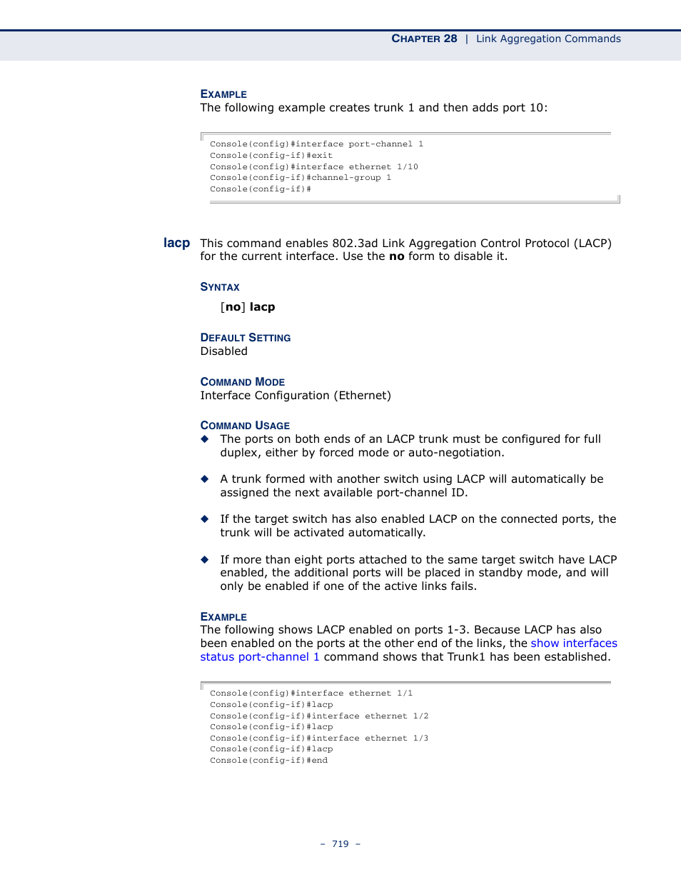 Lacp 719, Lacp | Microsens MS453490M Management Guide User Manual | Page 719 / 984