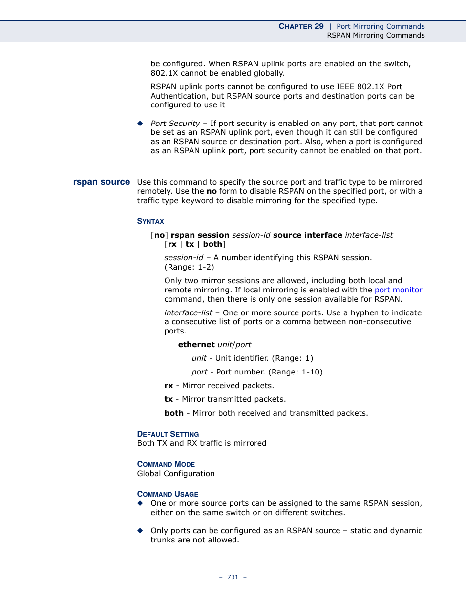 Rspan source, E the | Microsens MS453490M Management Guide User Manual | Page 731 / 984