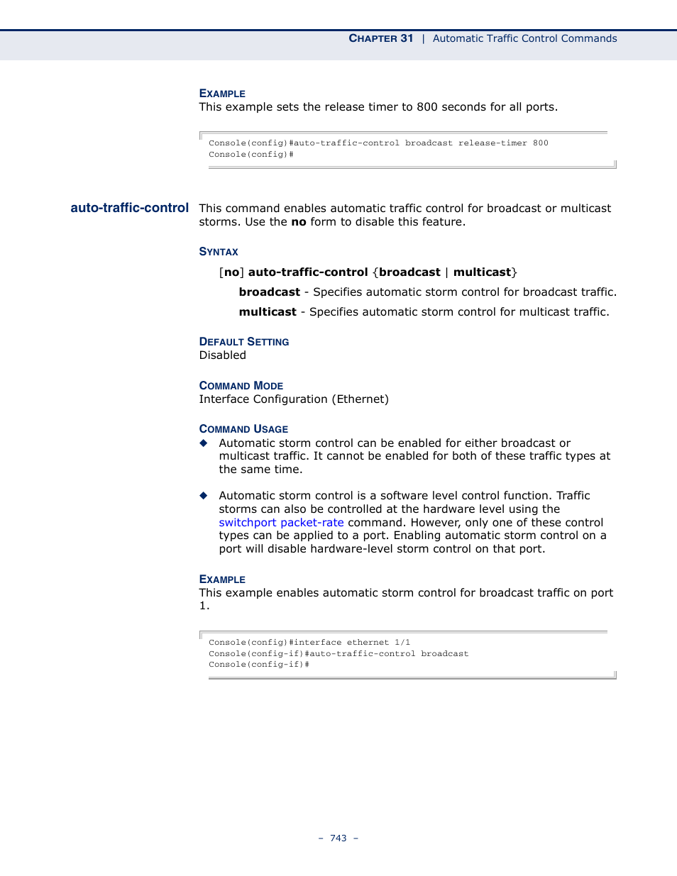 Auto-traffic-control 743, Auto, Traffic-control | Auto-traffic-control | Microsens MS453490M Management Guide User Manual | Page 743 / 984