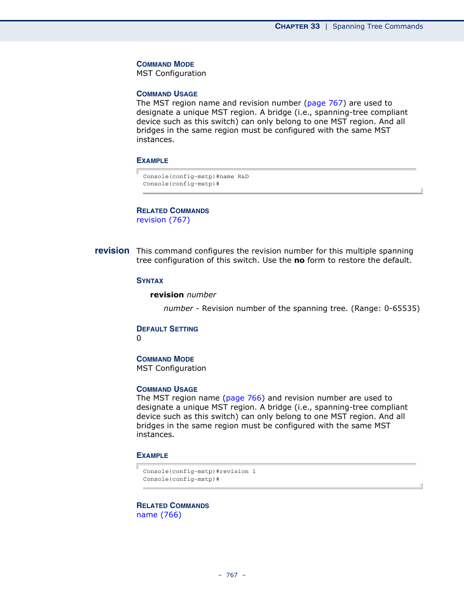 Revision 767, Revision | Microsens MS453490M Management Guide User Manual | Page 767 / 984