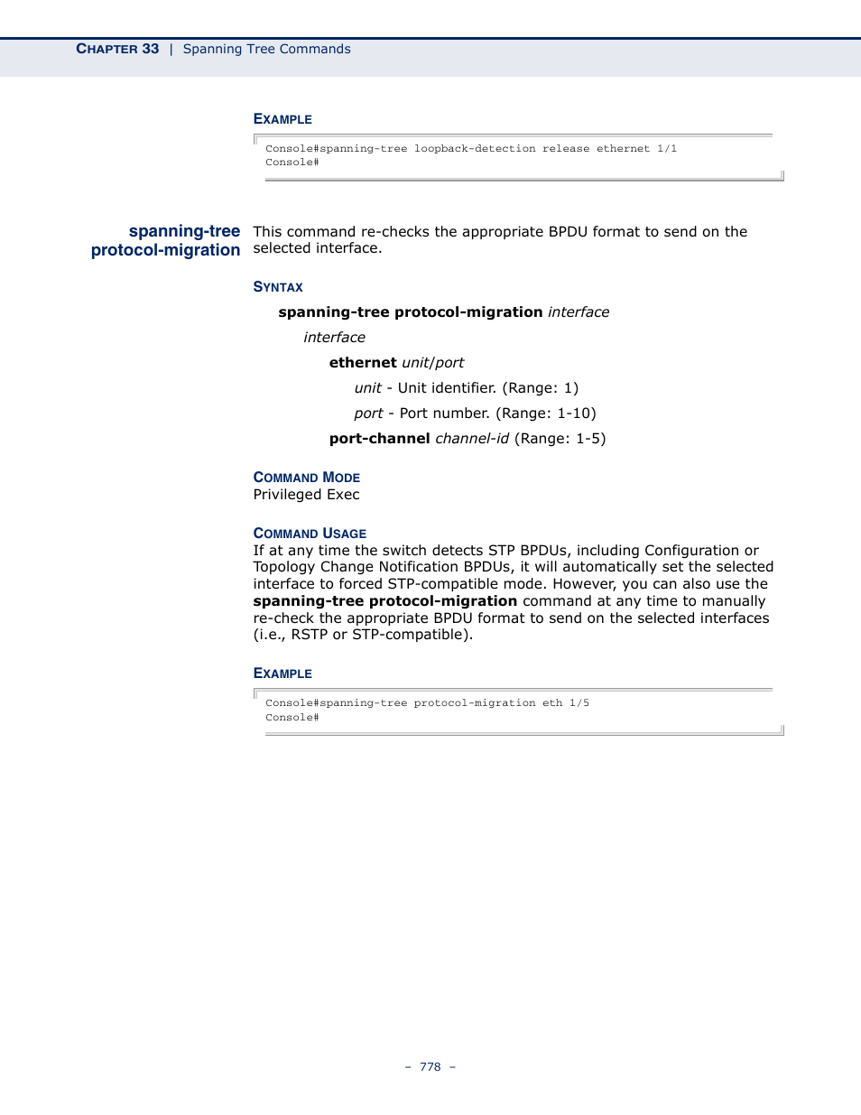 Spanning-tree protocol-migration, Spanning-tree protocol, Migration | Microsens MS453490M Management Guide User Manual | Page 778 / 984