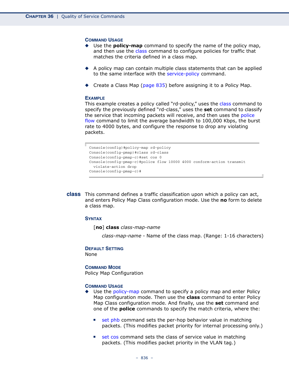 Class 836, Class | Microsens MS453490M Management Guide User Manual | Page 836 / 984