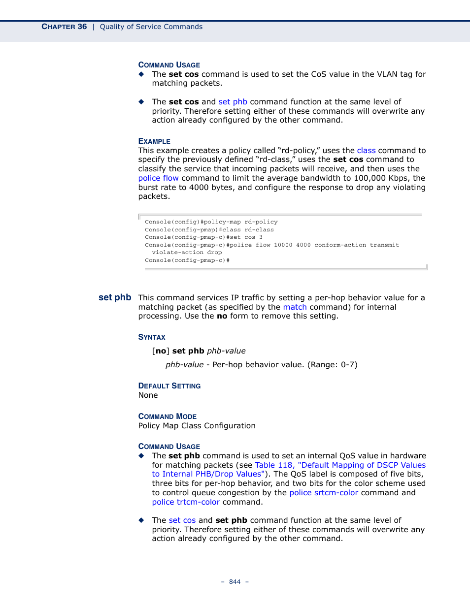 Set phb | Microsens MS453490M Management Guide User Manual | Page 844 / 984