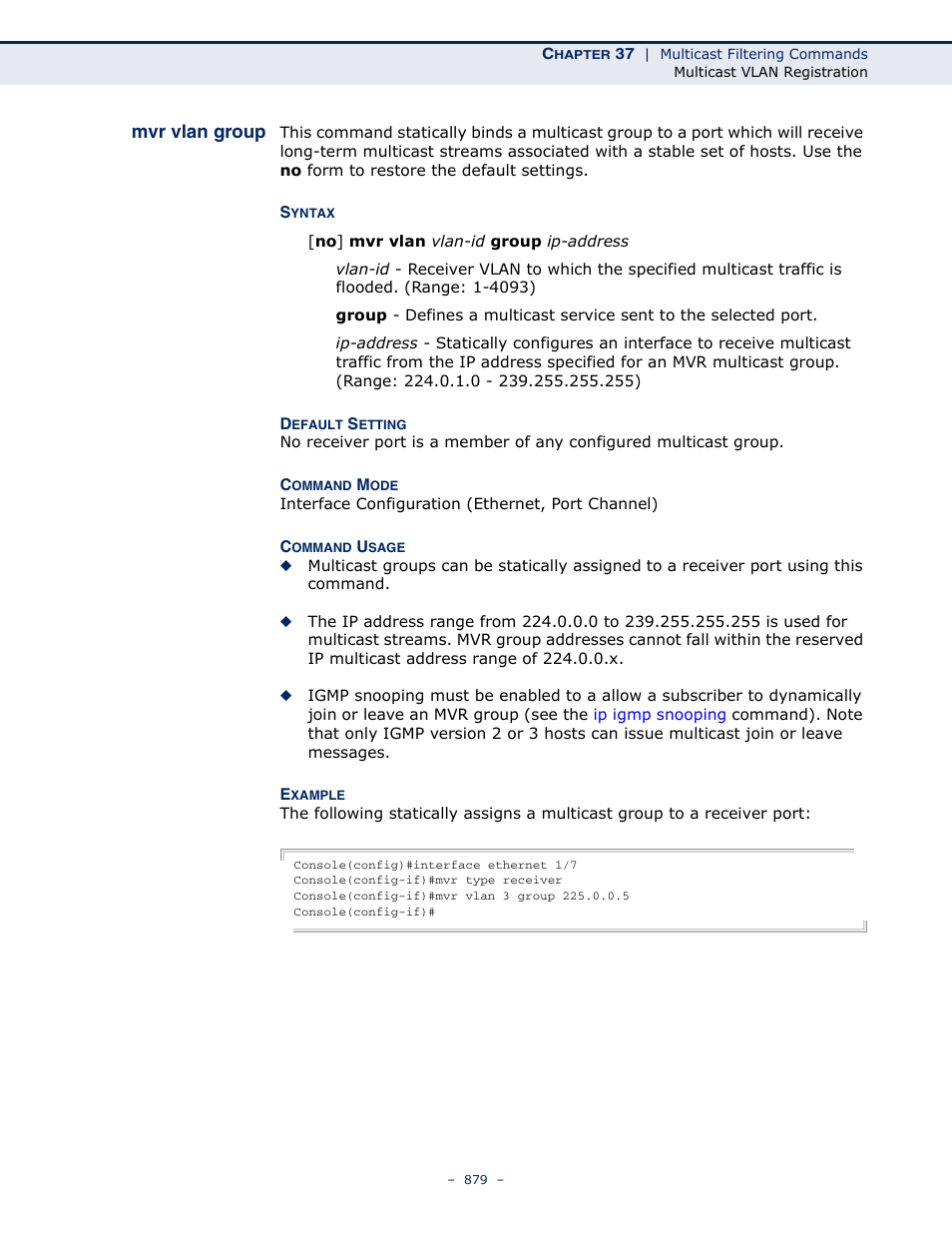 Mvr vlan group | Microsens MS453490M Management Guide User Manual | Page 879 / 984