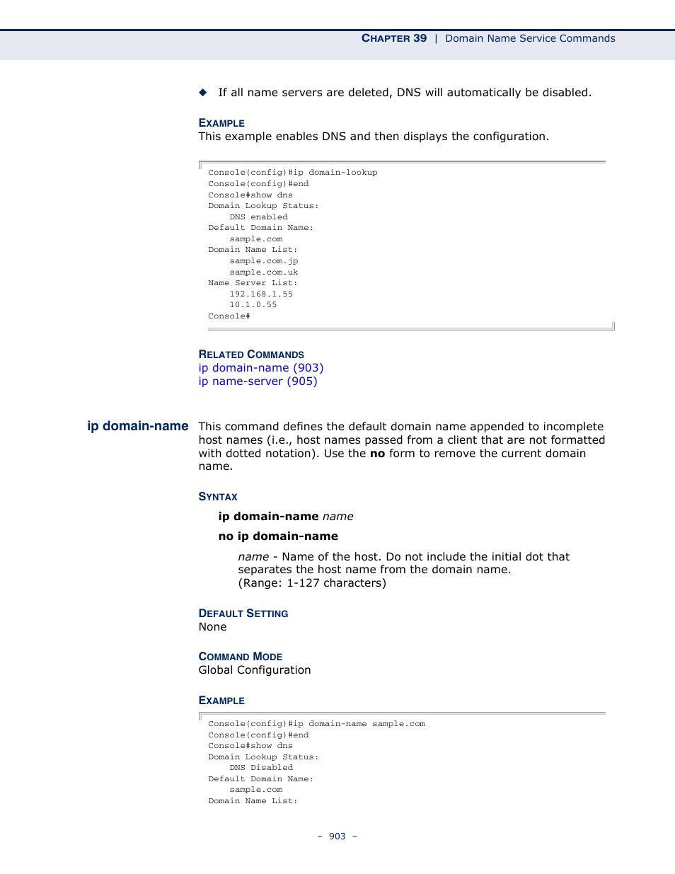 Ip domain-name | Microsens MS453490M Management Guide User Manual | Page 903 / 984