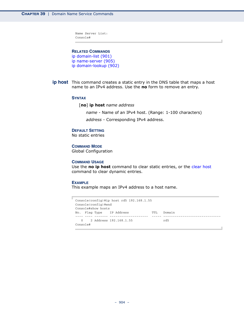 Ip host | Microsens MS453490M Management Guide User Manual | Page 904 / 984