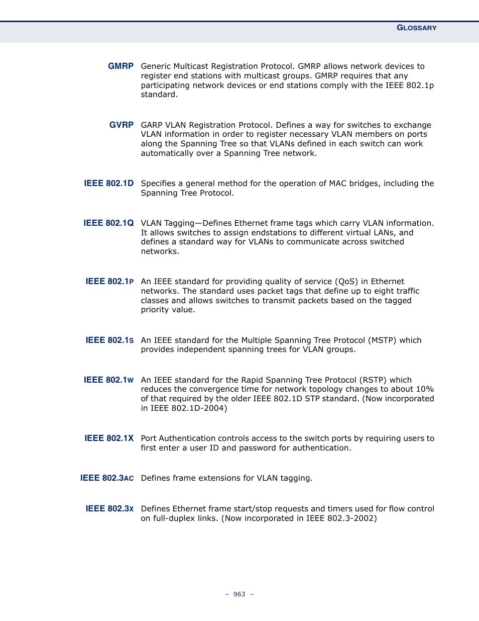 Microsens MS453490M Management Guide User Manual | Page 963 / 984