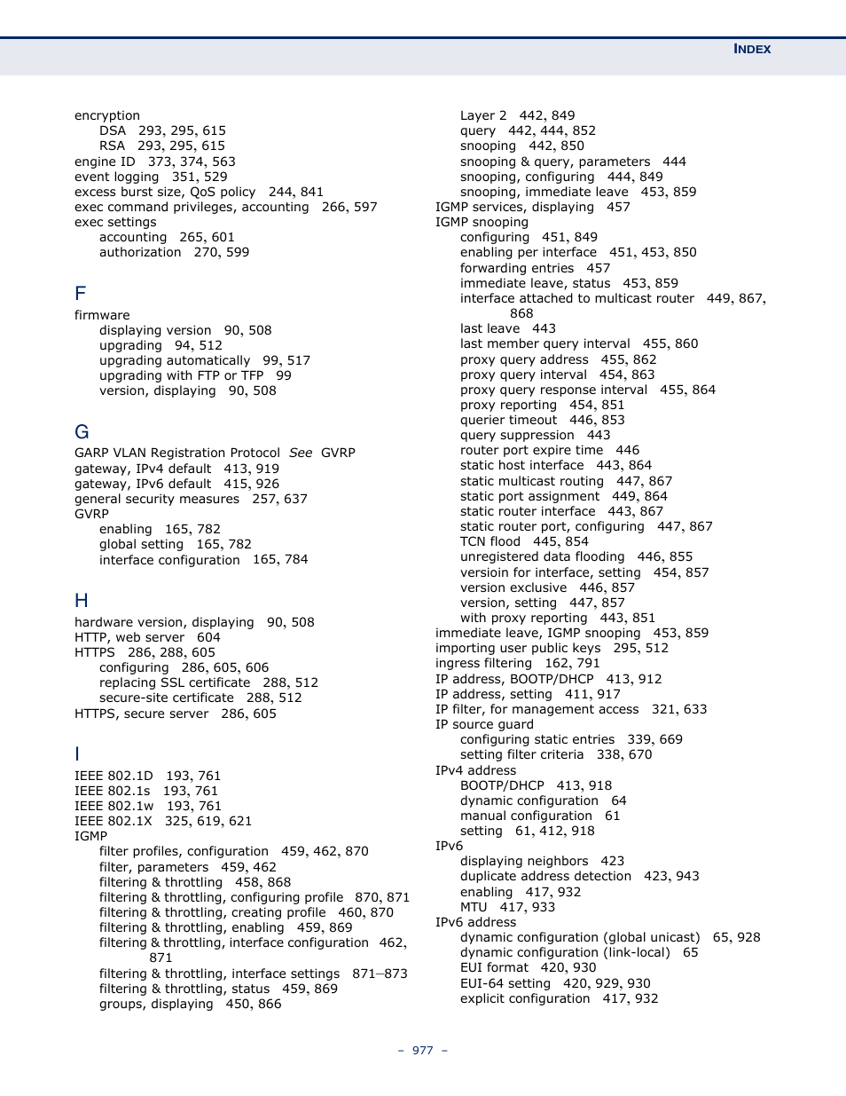 Microsens MS453490M Management Guide User Manual | Page 977 / 984