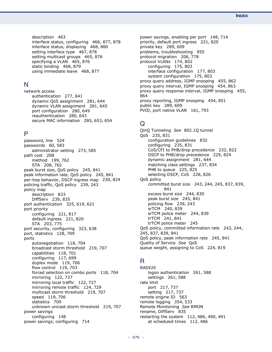 Microsens MS453490M Management Guide User Manual | Page 979 / 984