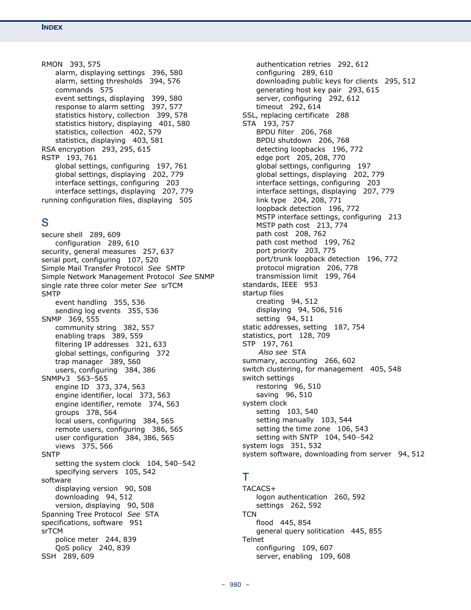 Microsens MS453490M Management Guide User Manual | Page 980 / 984