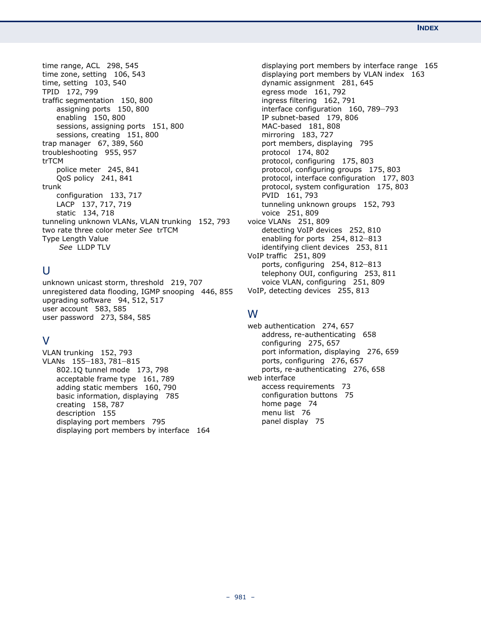 Microsens MS453490M Management Guide User Manual | Page 981 / 984