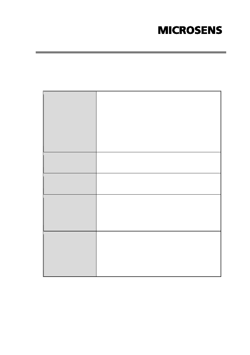 Technical specification | Microsens MS453510 User Manual | Page 15 / 20
