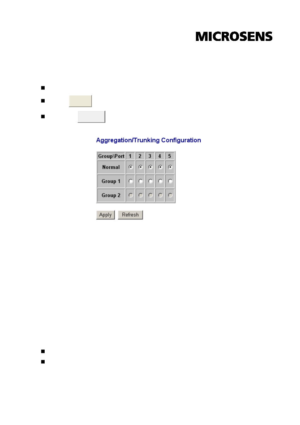 Lacp setting | Microsens MS453510M User Manual | Page 22 / 42