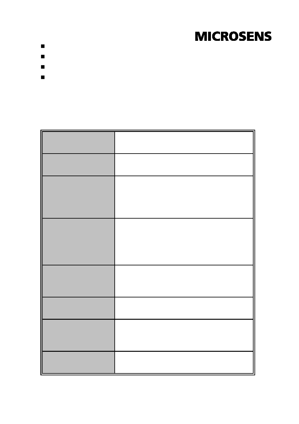 Software feature | Microsens MS453510M User Manual | Page 6 / 42