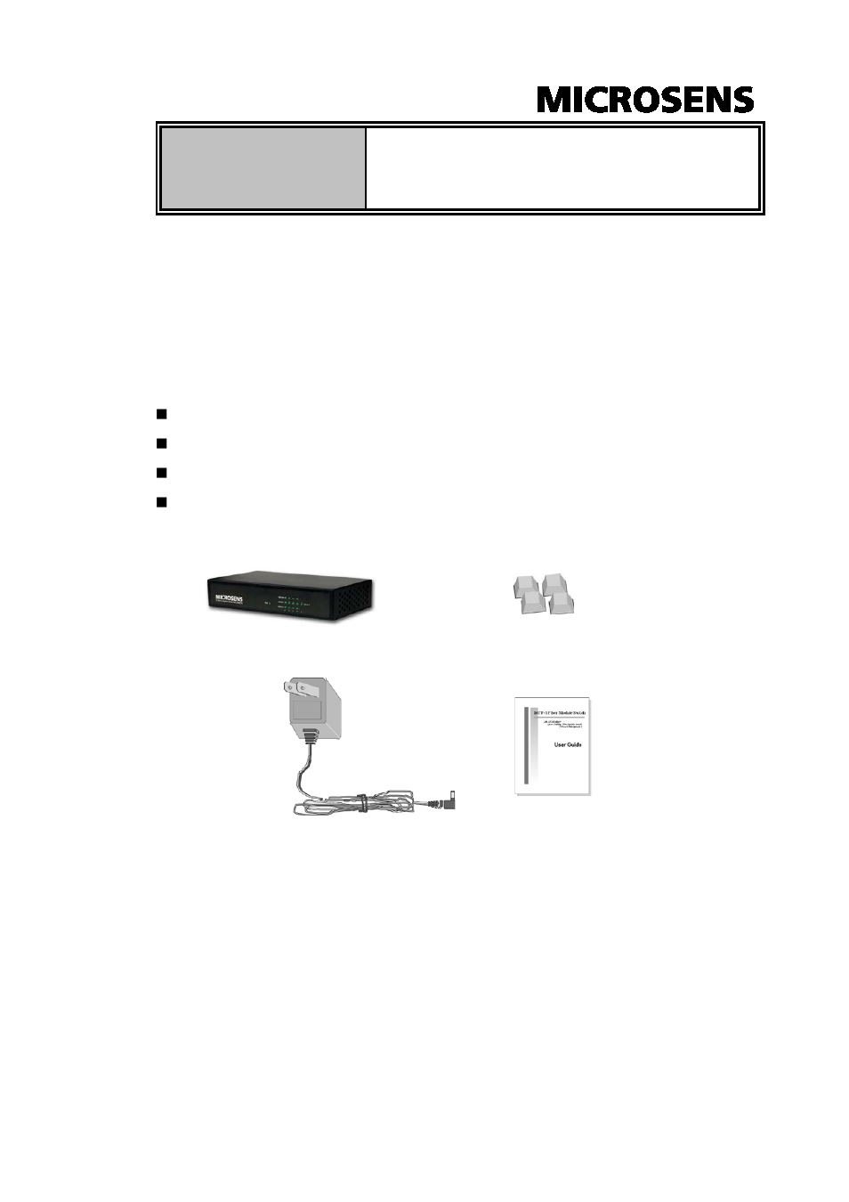 Package contents | Microsens MS453510M User Manual | Page 7 / 42
