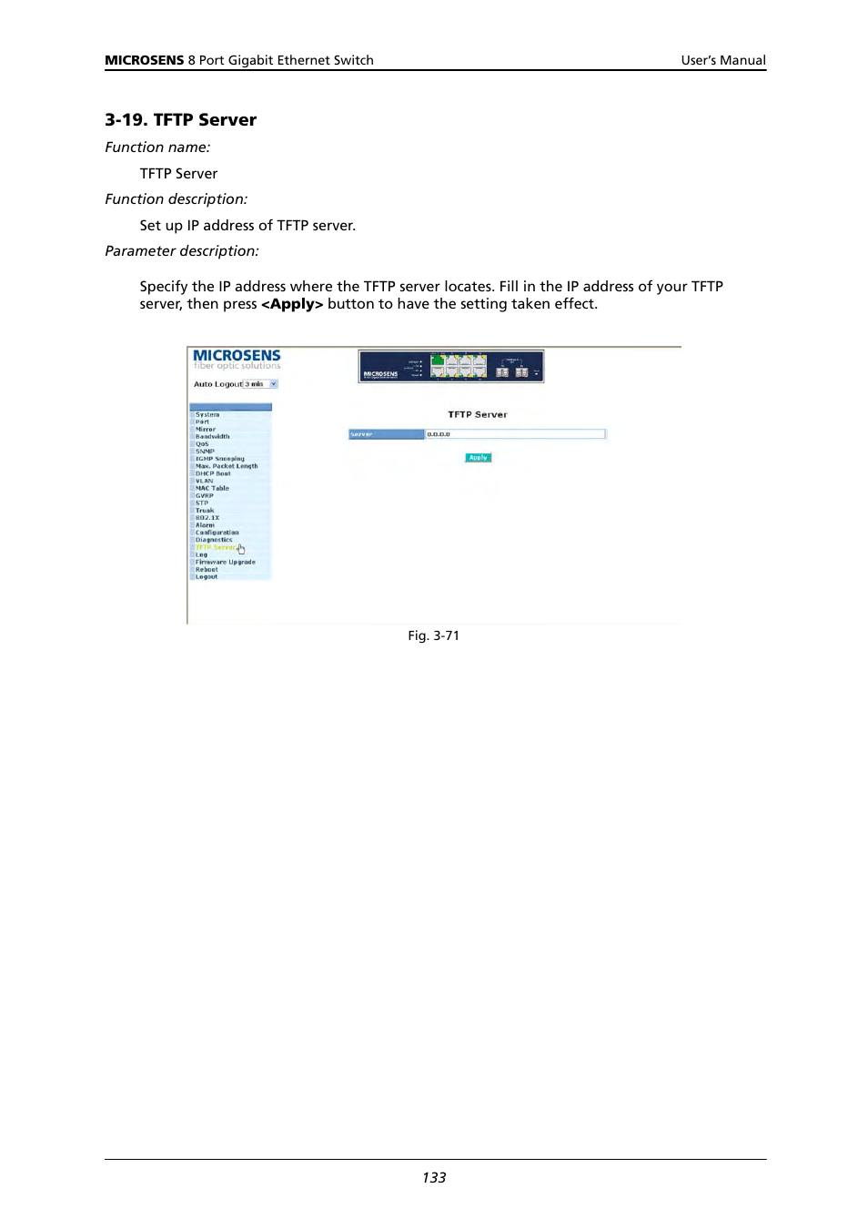 19. tftp s, Erver | Microsens MS453522M User Manual | Page 138 / 237