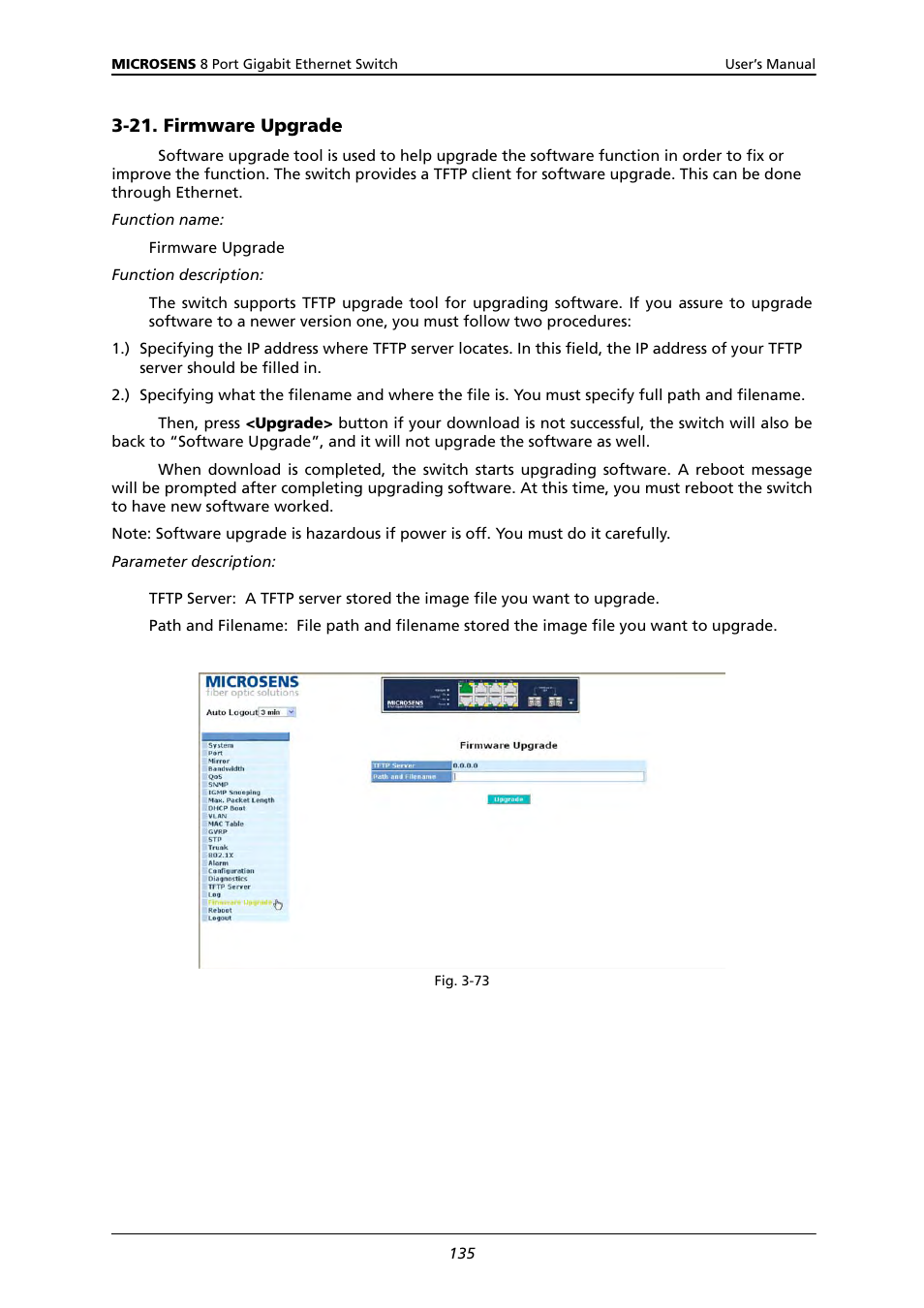 21. f, Irmware, Pgrade | Microsens MS453522M User Manual | Page 140 / 237