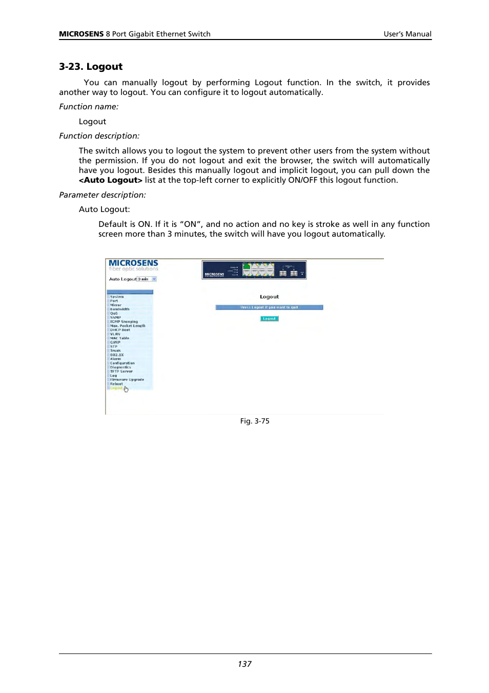 23. l, Ogout | Microsens MS453522M User Manual | Page 142 / 237