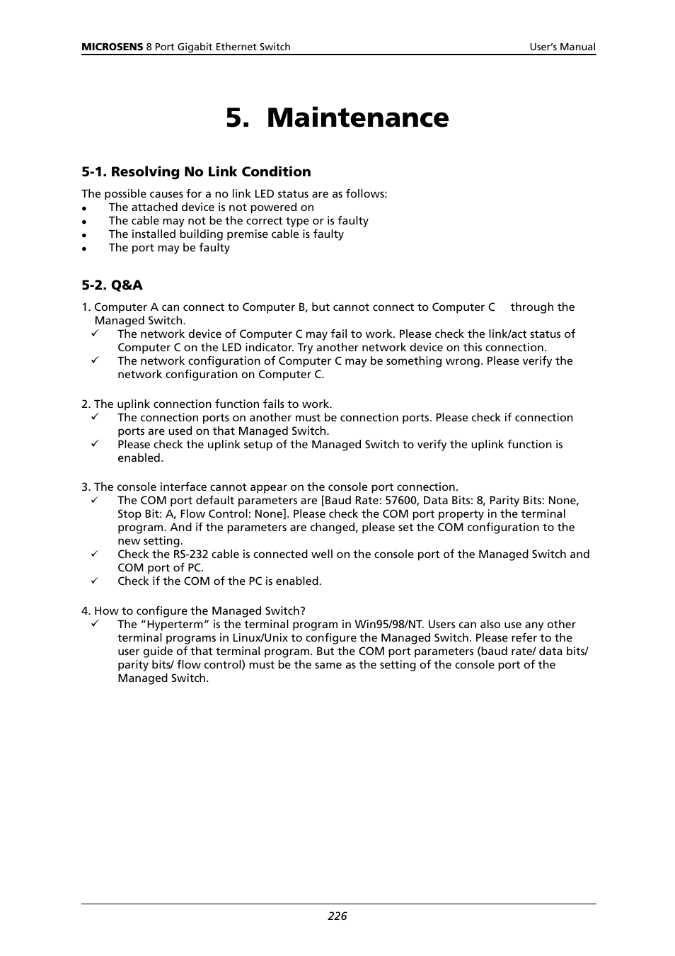 Maintenance, 1. r, Esolving | Ondition, 2. q&a | Microsens MS453522M User Manual | Page 231 / 237