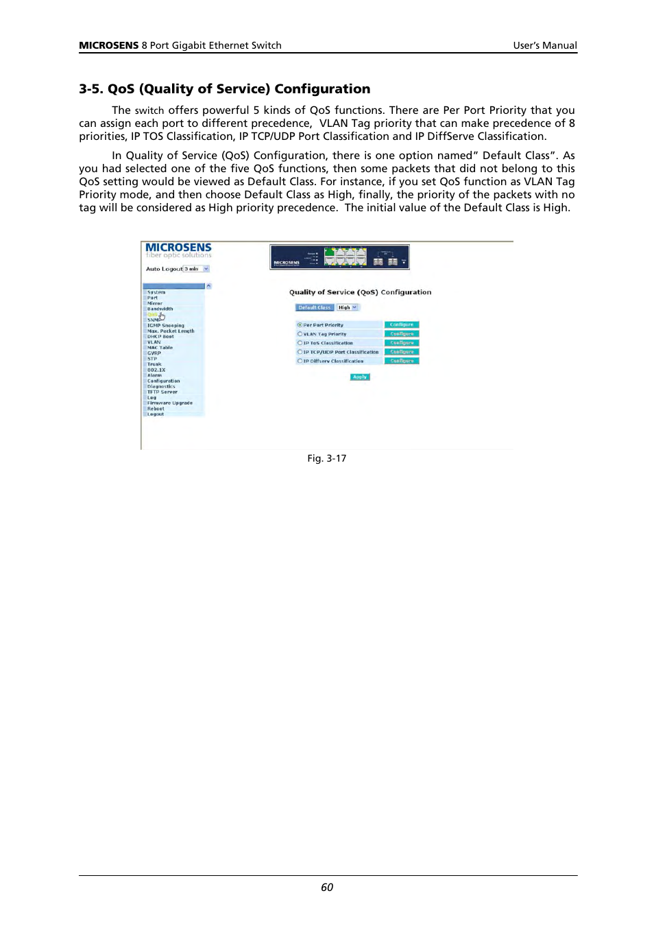 5. q, Uality of, Ervice | Onfiguration | Microsens MS453522M User Manual | Page 65 / 237