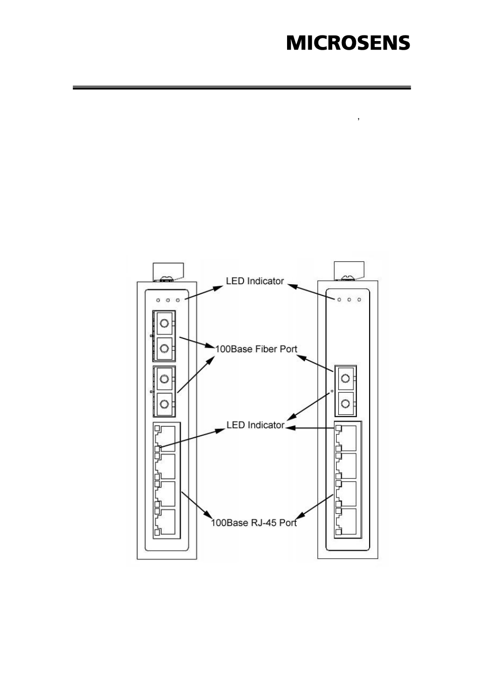 Hardware description, Front panel | Microsens MS655102/12x User Manual | Page 7 / 22