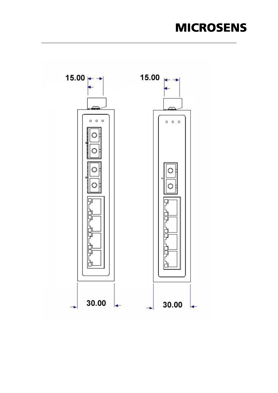 Dimensions (units: mm), 2 dimensions (units: mm) | Microsens MS655104 User Manual | Page 13 / 26