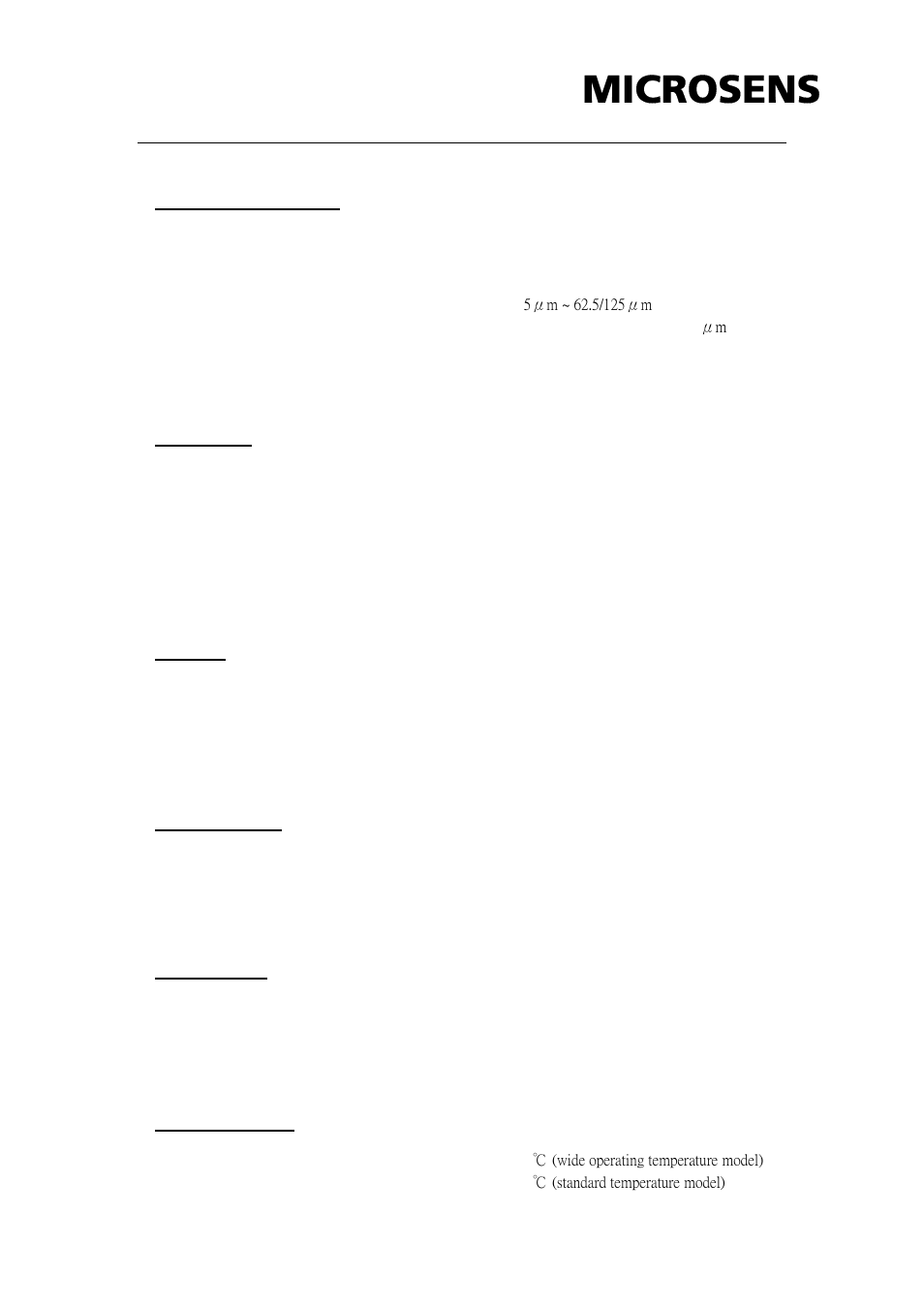 Specification, 3 specification, Communications | Interface, Power, Mechanism, Protection, Environment | Microsens MS655104 User Manual | Page 8 / 26