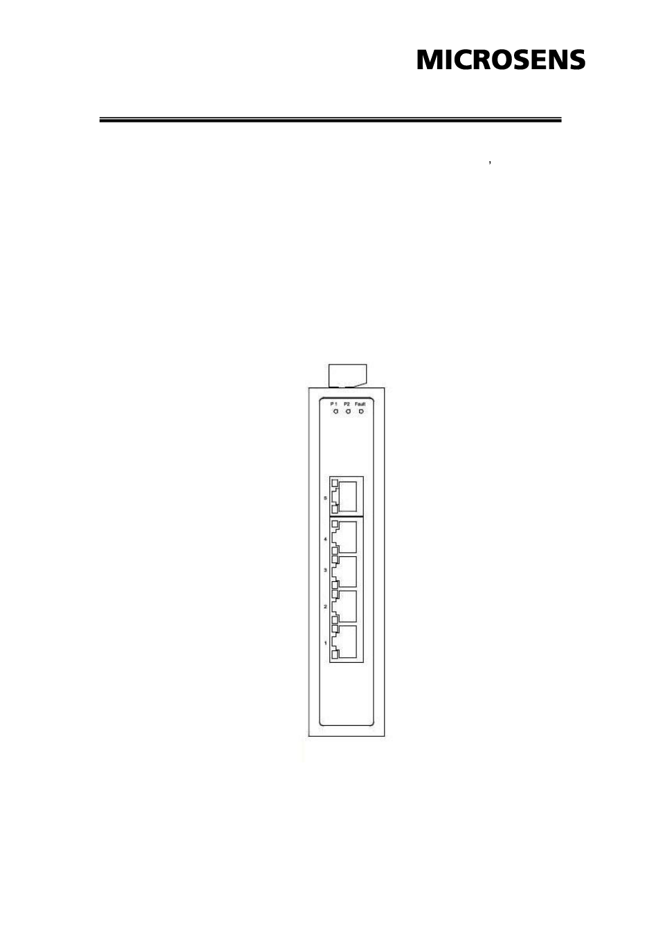 Hardware description, Front panel | Microsens MS655200 User Manual | Page 8 / 21