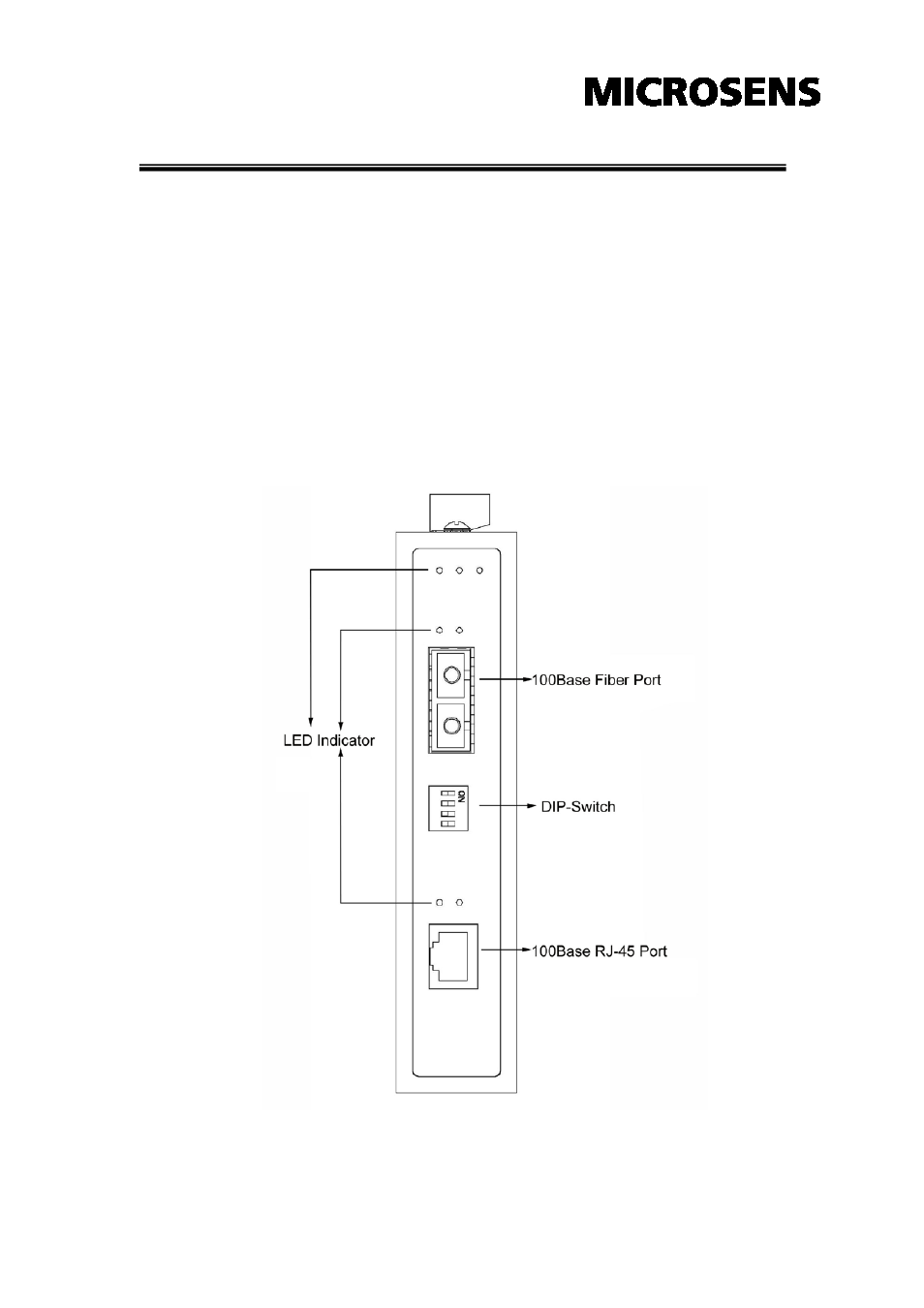 Hardware description, Front panel | Microsens MS655060-562 User Manual | Page 9 / 24