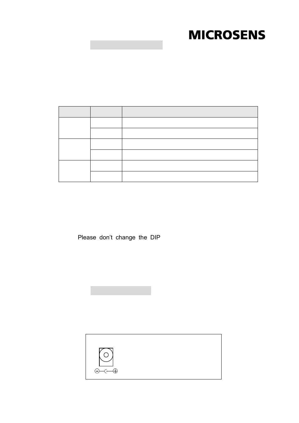 Dip-switch, Rear panel | Microsens MS400230 User Manual | Page 6 / 10