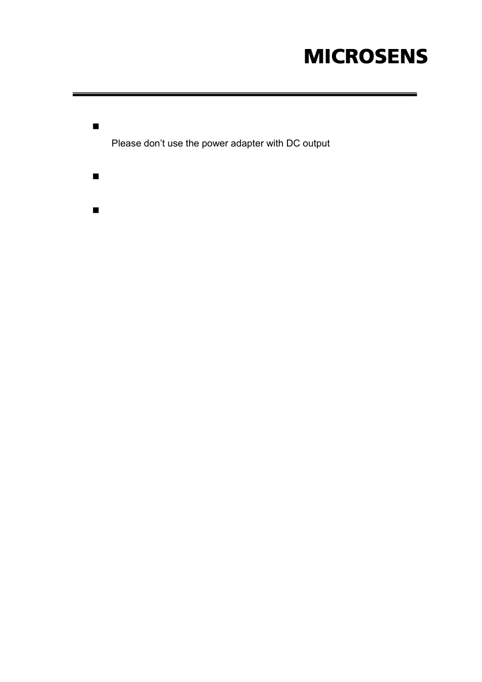 Troubles shooting | Microsens MS400230 User Manual | Page 8 / 10