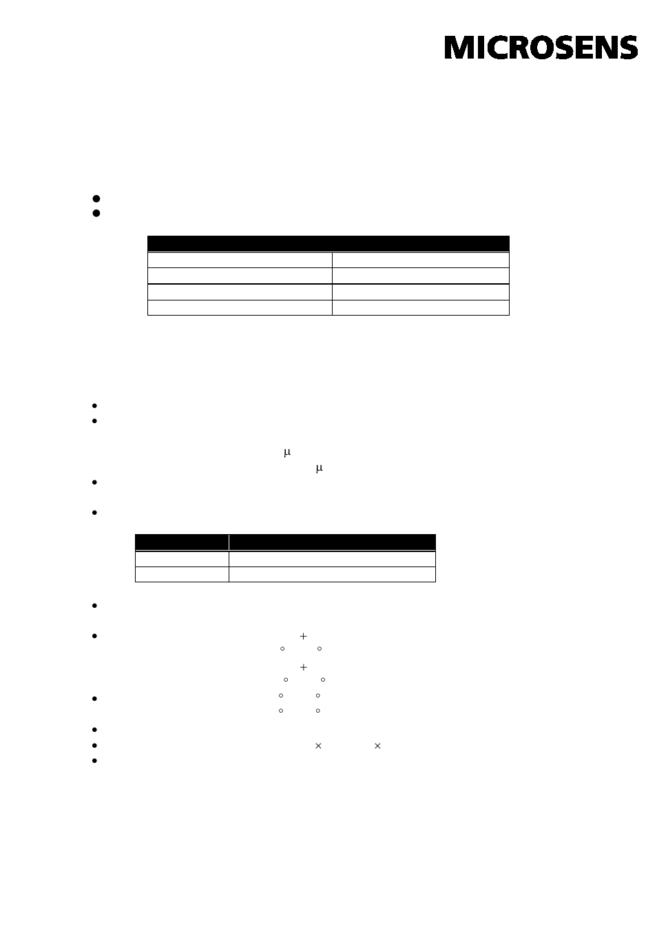 Cable connection parameter, Tp-fiber technical specifications | Microsens MS40016X User Manual | Page 13 / 13