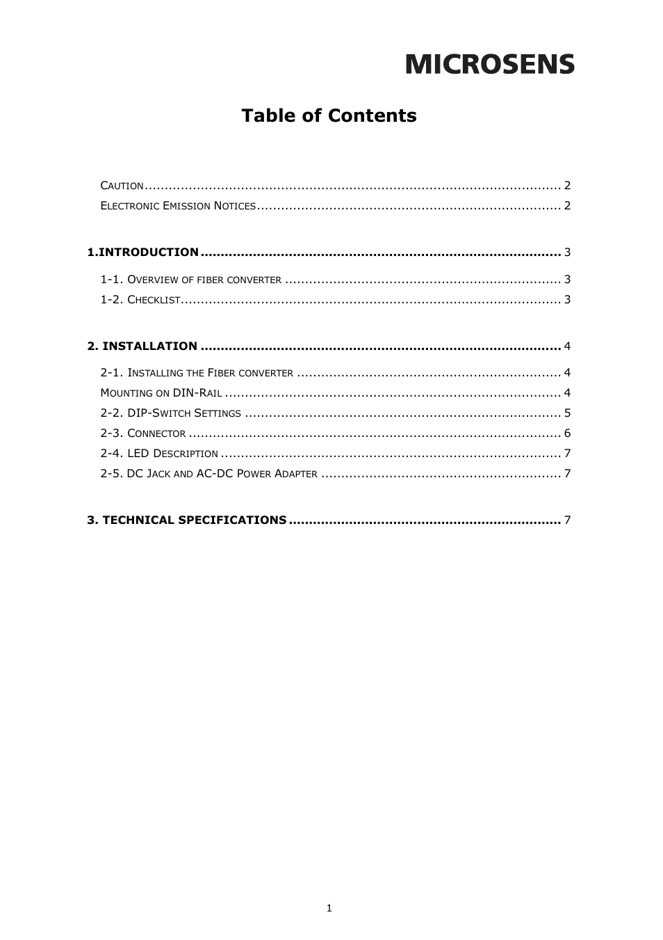 Microsens RS-232 User Manual | Page 2 / 9