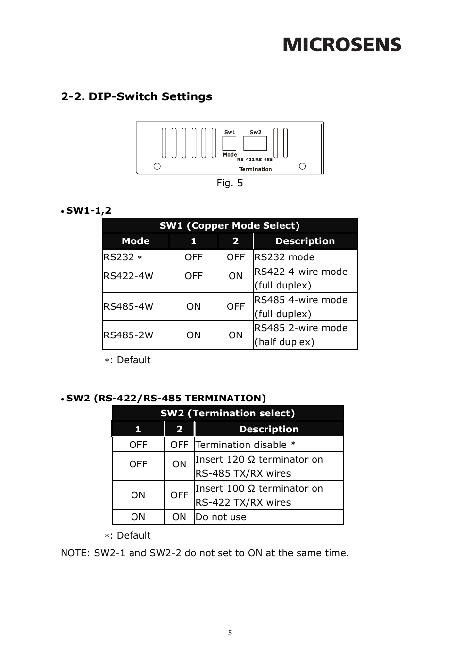 Microsens RS-232 User Manual | Page 6 / 9