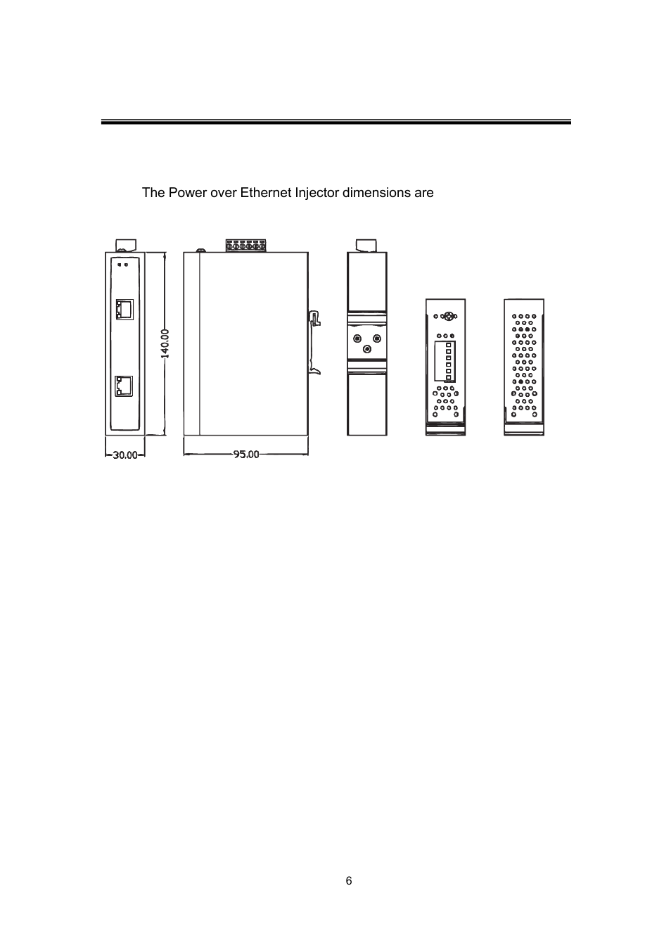 Hardware description, Dimensions | Microsens MS655033X User Manual | Page 9 / 20