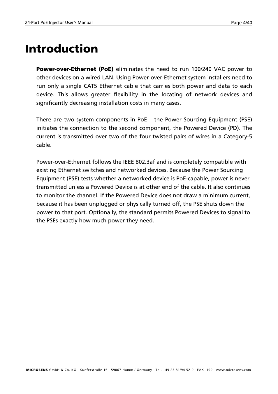 Introduction | Microsens MS400900M User Manual | Page 6 / 42