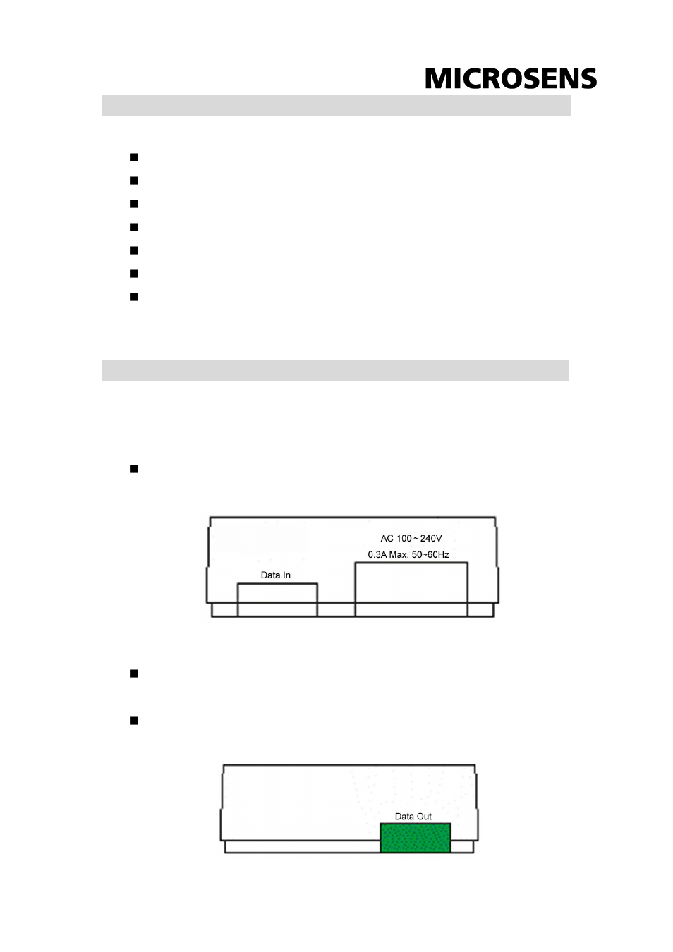 Features, Hardware description | Microsens MS400930 User Manual | Page 4 / 7