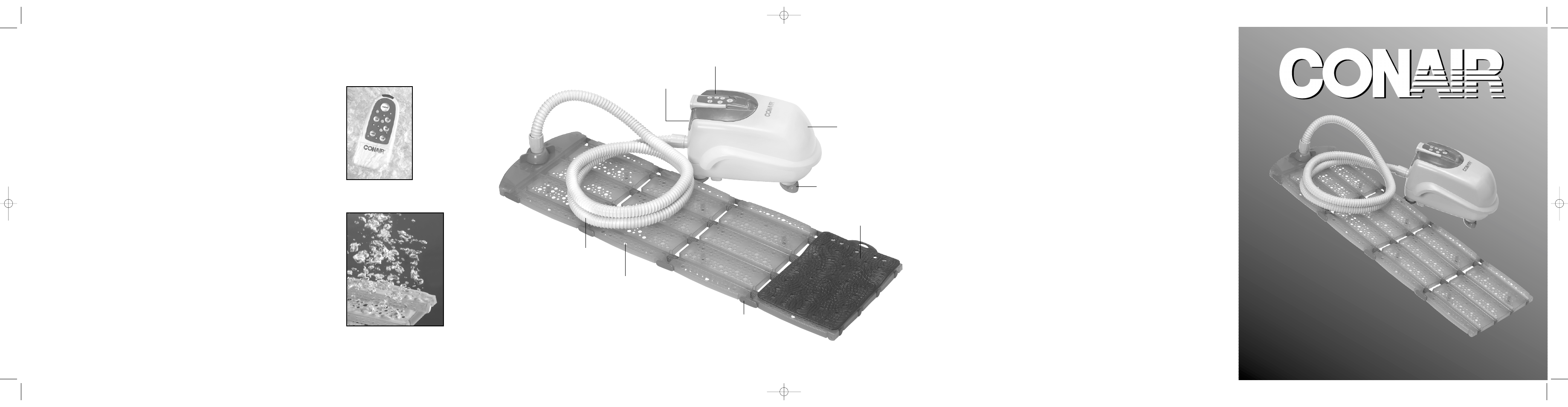 Thermal spa, Deluxe, Get to know your body benefits | Thermal spa bath mat, Bath mat with remote control, Features, Recommended massaging times, One year limited warranty | Conair Bath Mat User Manual | Page 2 / 2