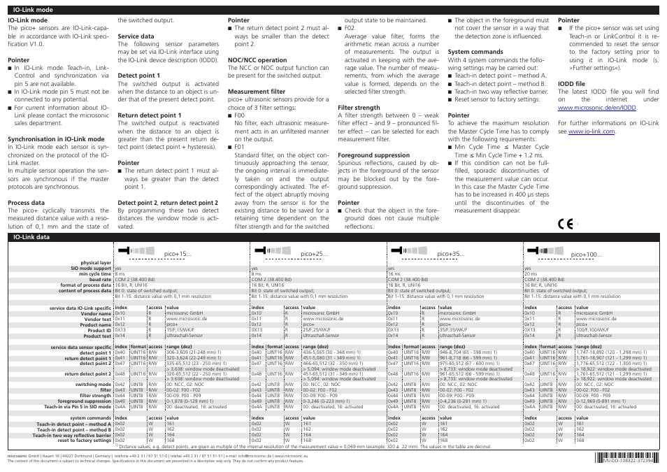 B9208 | Microsonic pico+15/F User Manual | Page 3 / 3