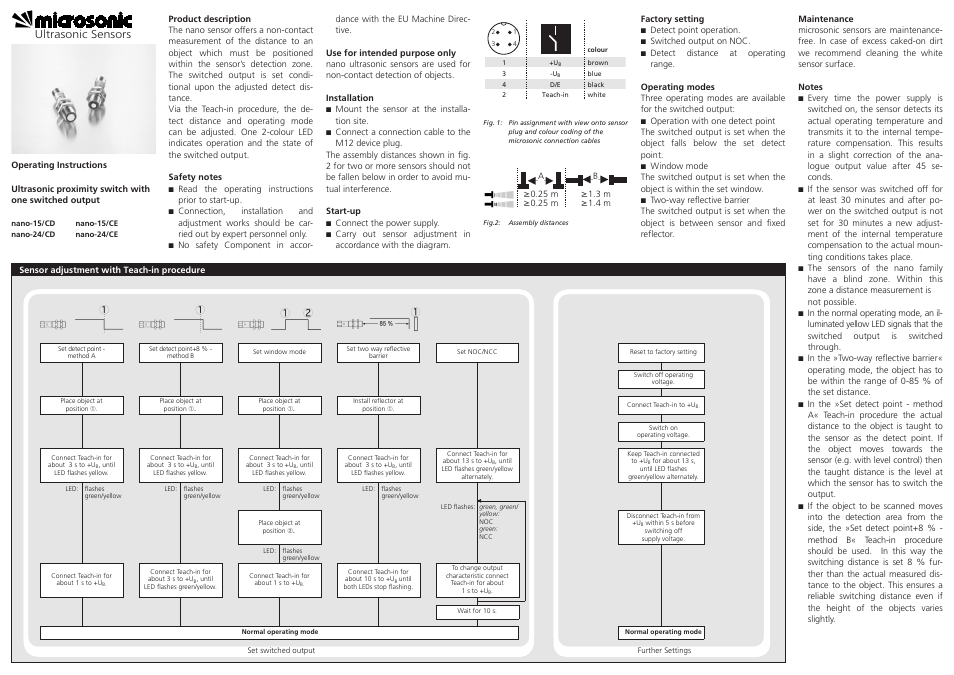 Microsonic nano-15/CD User Manual | 2 pages