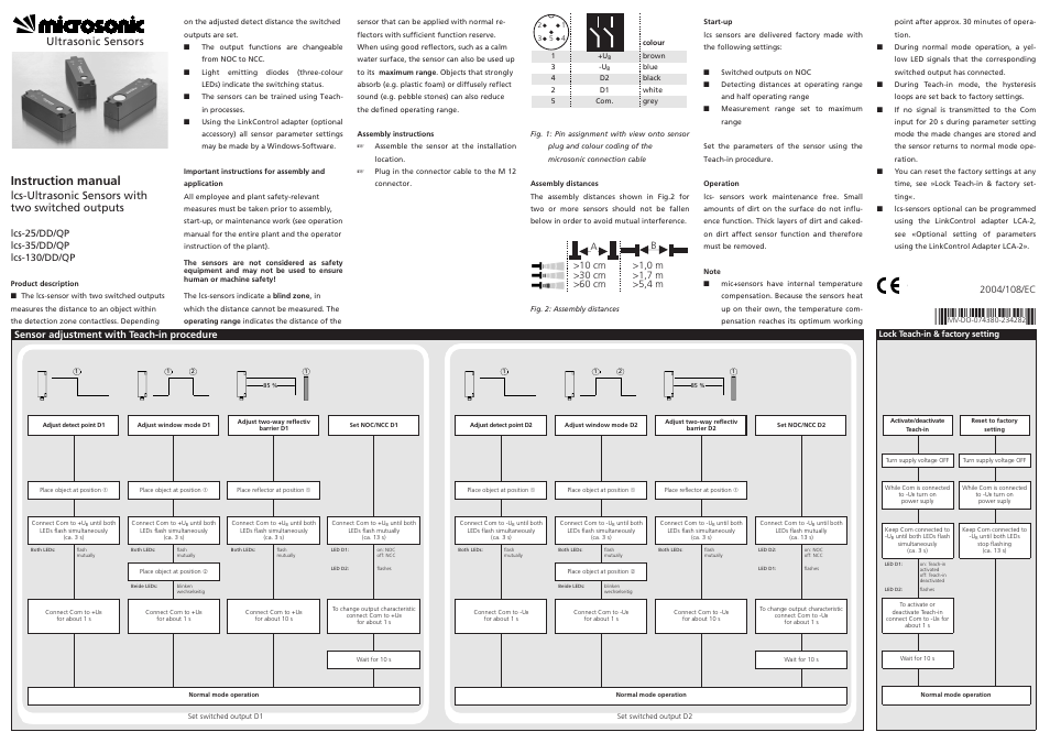 Microsonic lcs-25/DD/QP User Manual | 3 pages