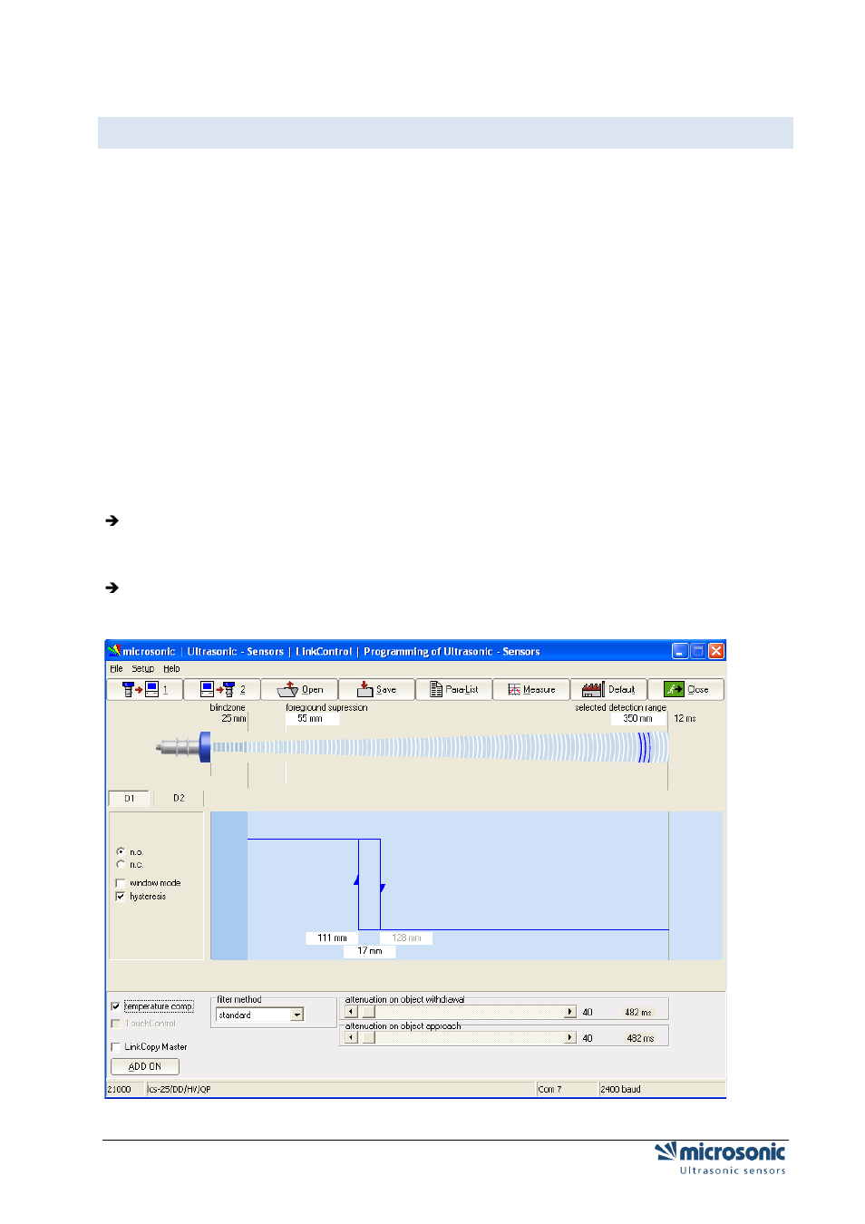 Conversion of parameters for the r1 sensors | Microsonic LCA-2 User Manual | Page 14 / 51