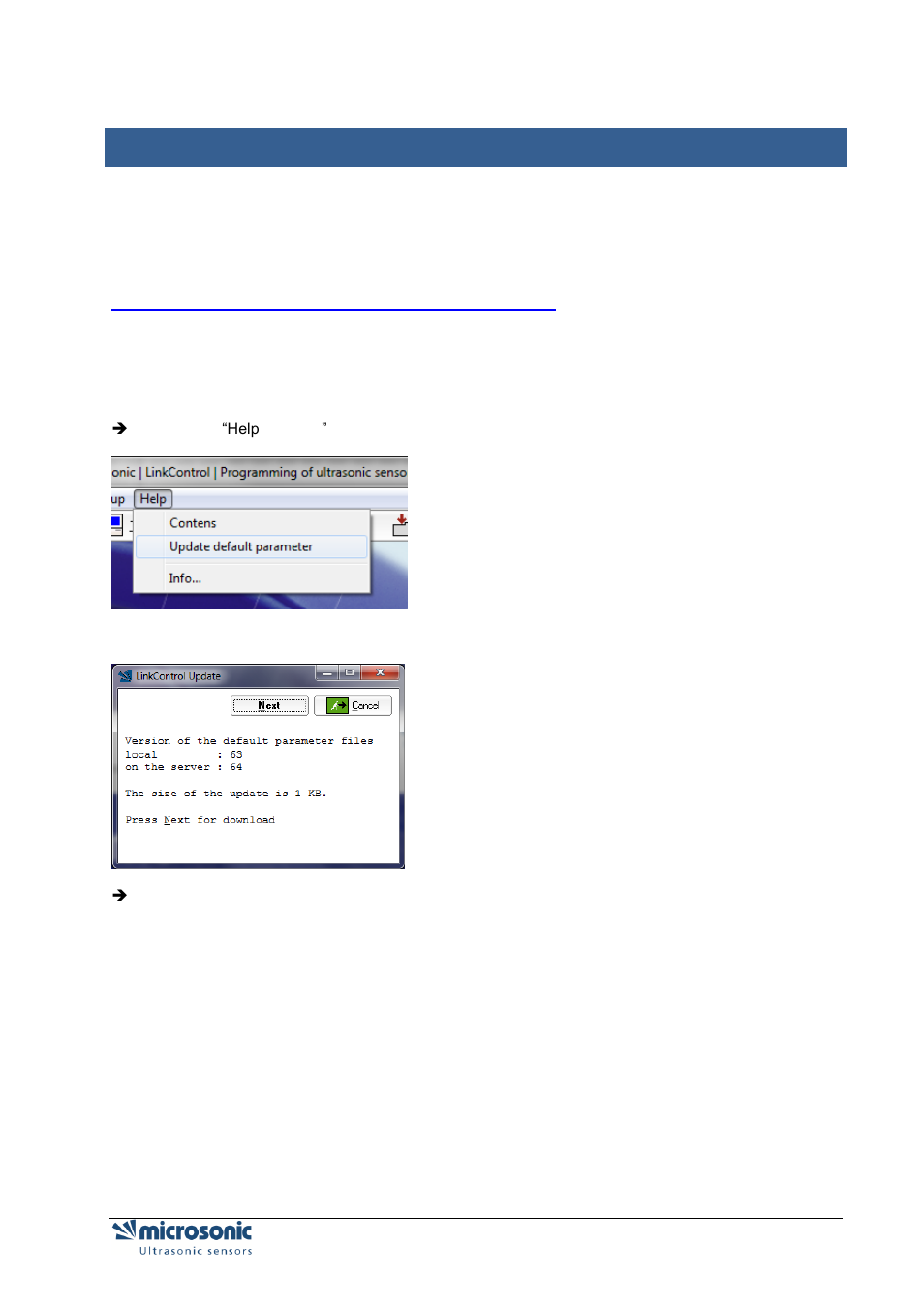 Updating linkcontrol, Pdating, Ontrol | Microsonic LCA-2 User Manual | Page 51 / 51