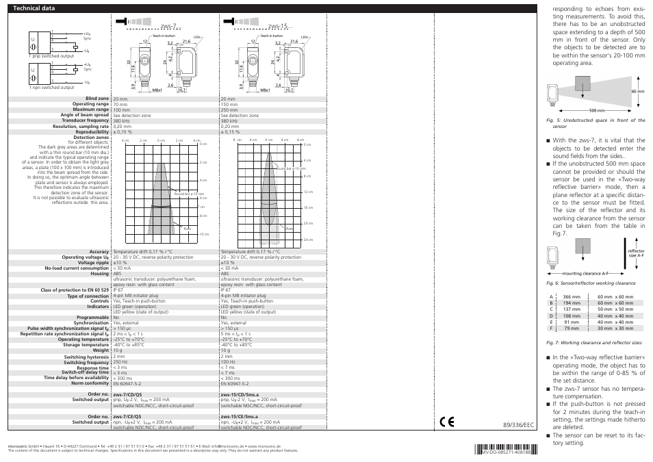 B7874 | Microsonic zws-7/CD/QS User Manual | Page 2 / 2