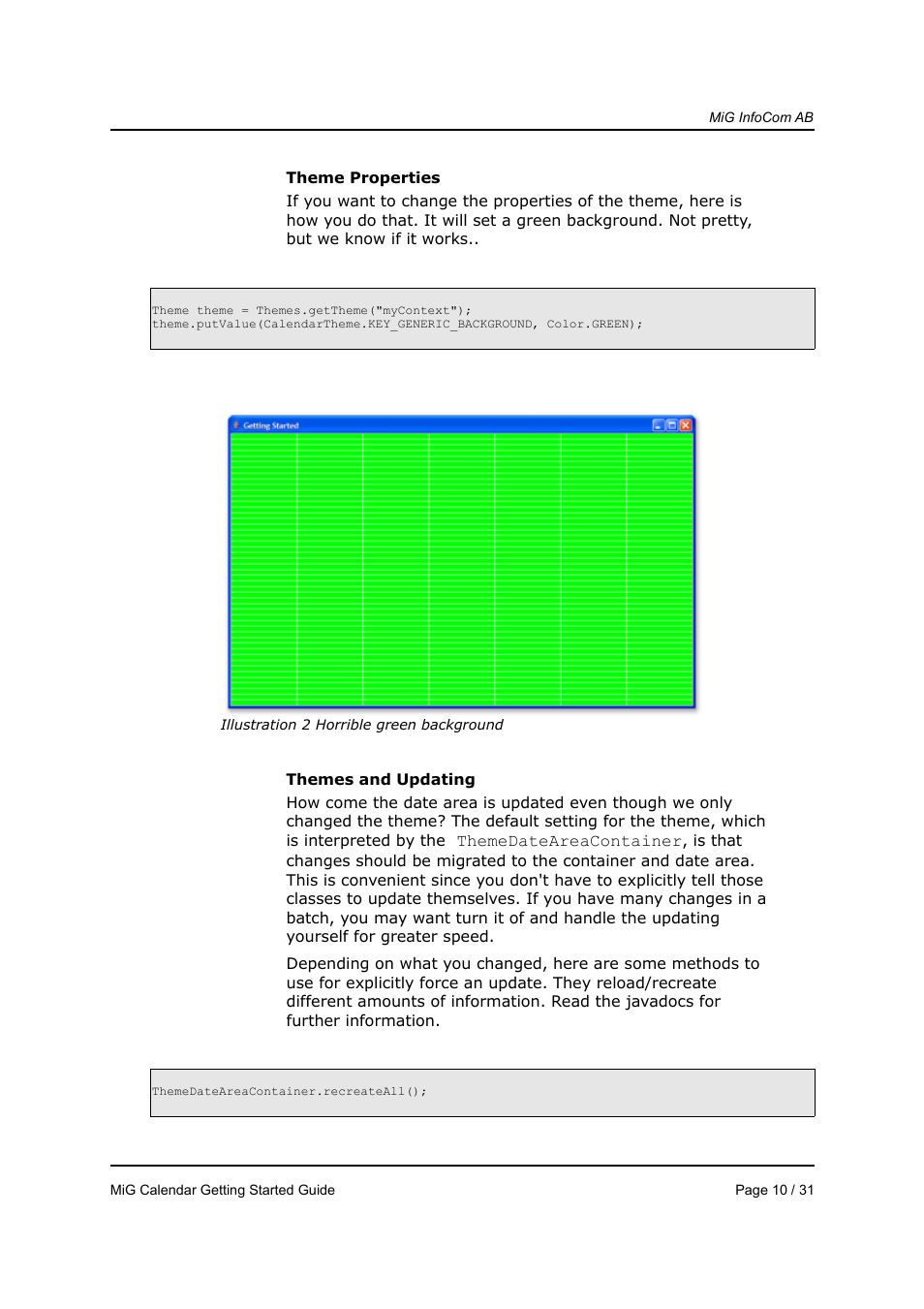 MiG InfoCom MiG Calendar Getting Started Guide User Manual | Page 10 / 31