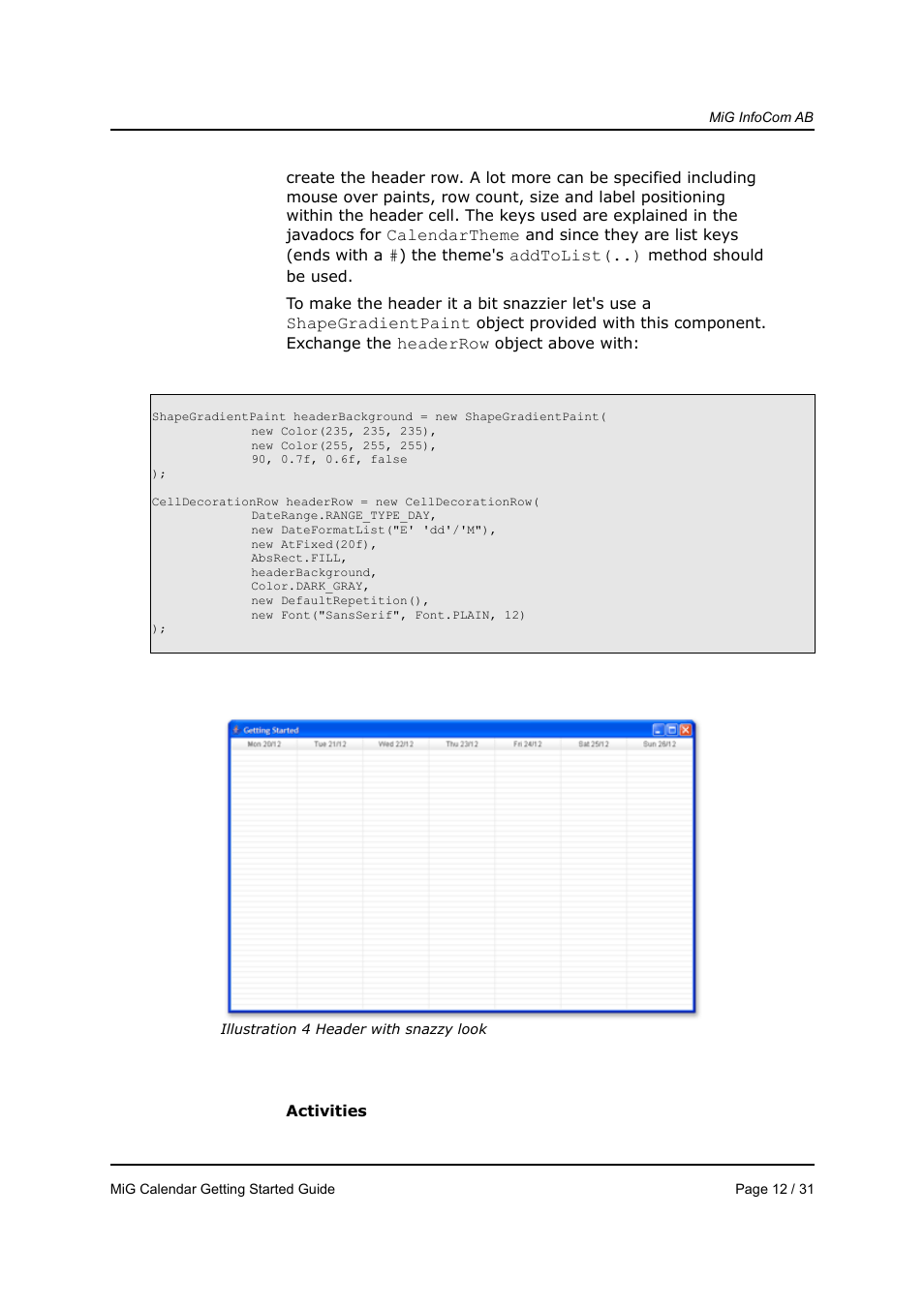 MiG InfoCom MiG Calendar Getting Started Guide User Manual | Page 12 / 31