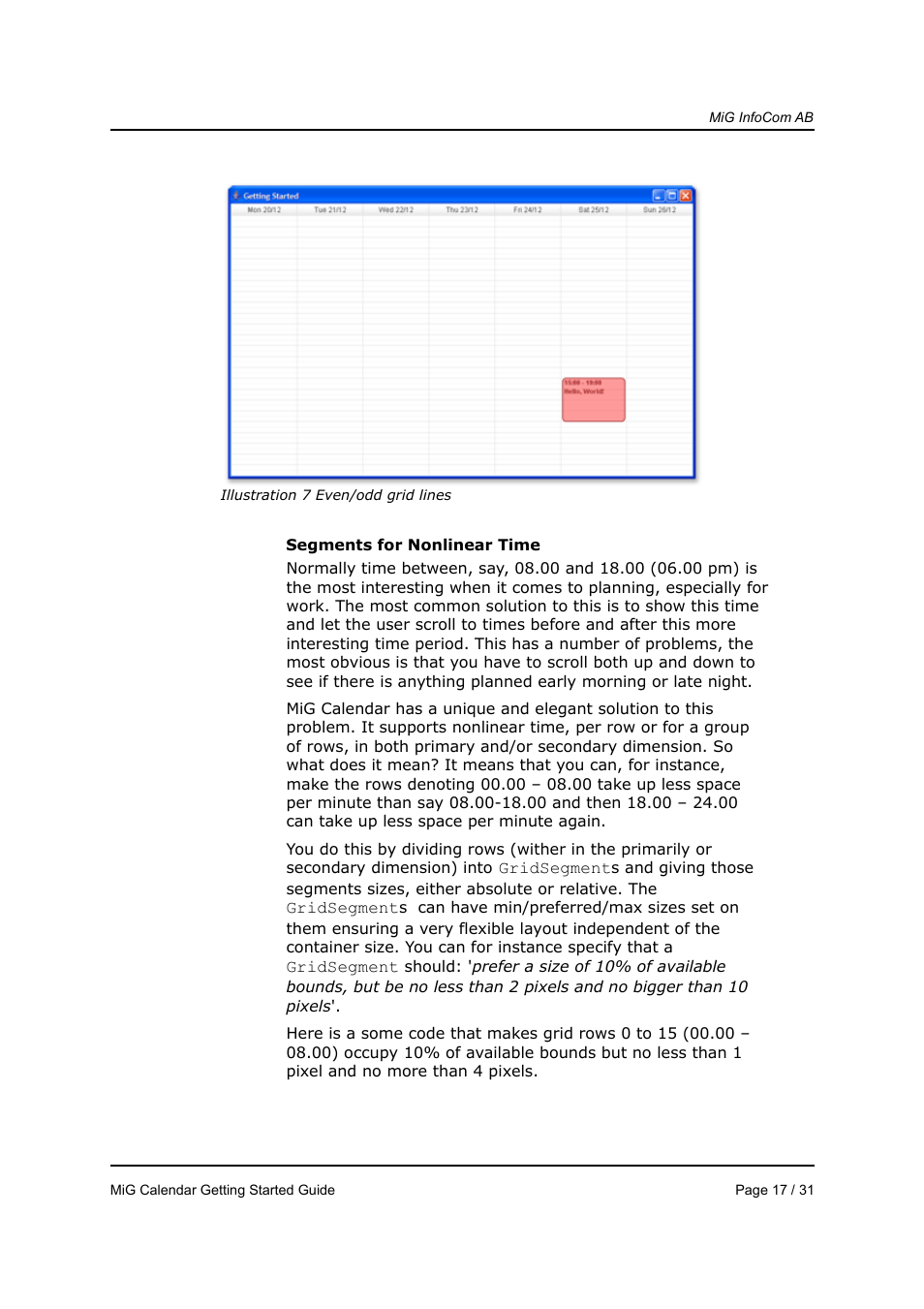 MiG InfoCom MiG Calendar Getting Started Guide User Manual | Page 17 / 31