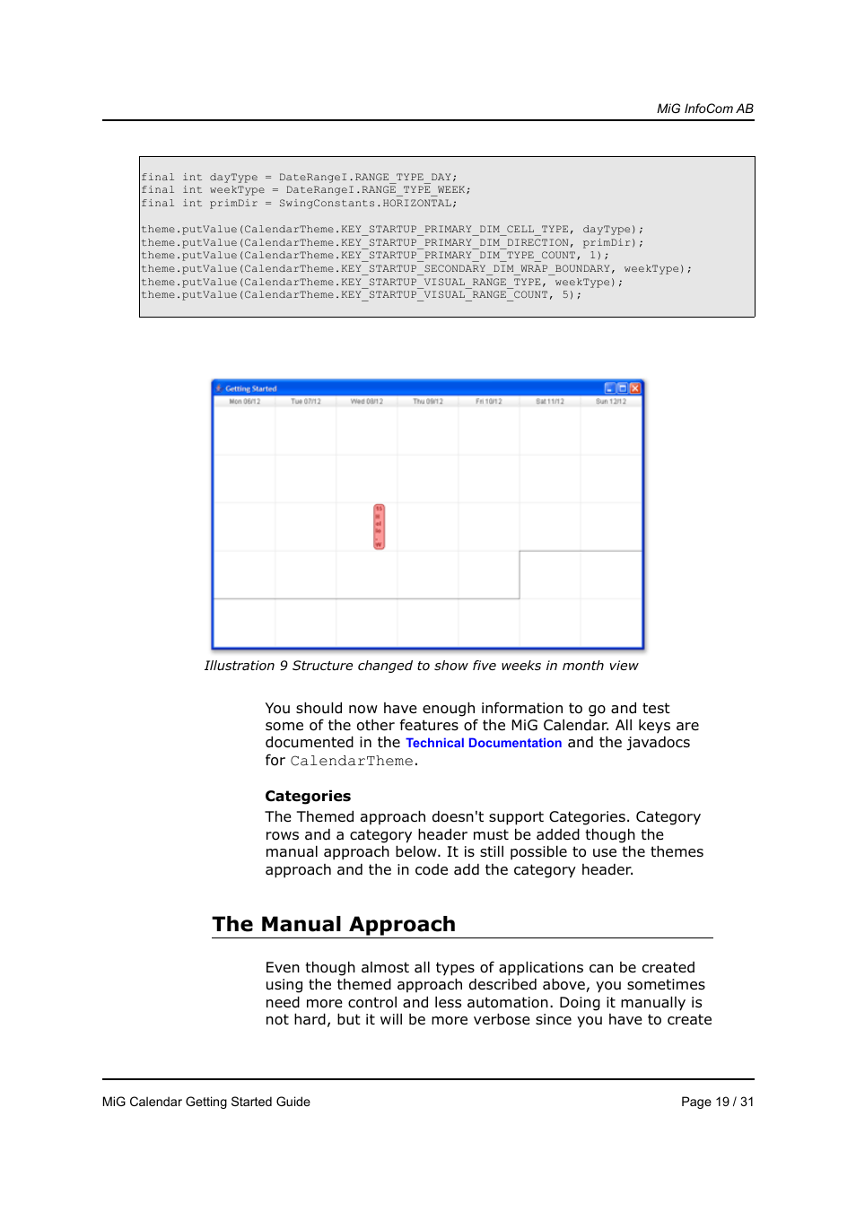 The manual approach | MiG InfoCom MiG Calendar Getting Started Guide User Manual | Page 19 / 31