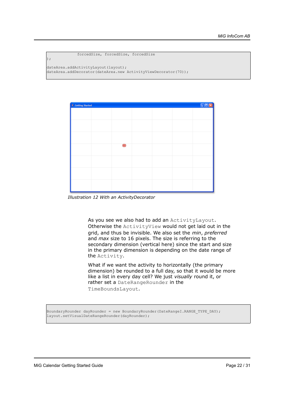 MiG InfoCom MiG Calendar Getting Started Guide User Manual | Page 22 / 31